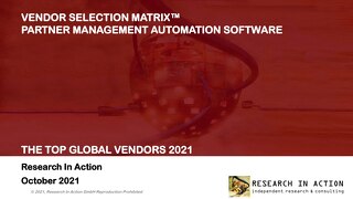 Research In Action Vendor Selection Matrix for Partner Management Automation Software